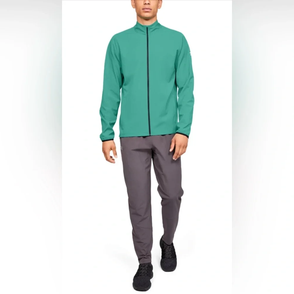 EUC Men’s Under Armour Green Storm Out and Back Stretch Woven Jacket Size XXL - Picture 6 of 14